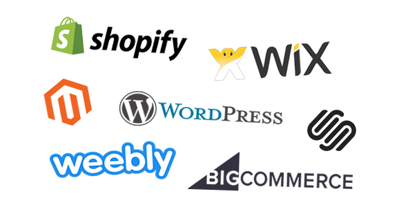 logos of different website builders